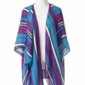 Lane Bryant Colorful Striped Open-Front Cardigan – Size 16W